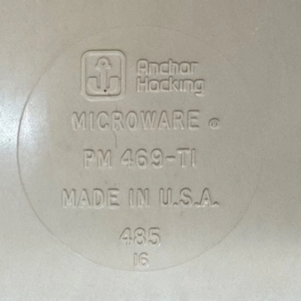 Anchor Hocking Microware Tan 5 Piece Set Grill Pan‎ Divided Trays PM 469-T1 USA